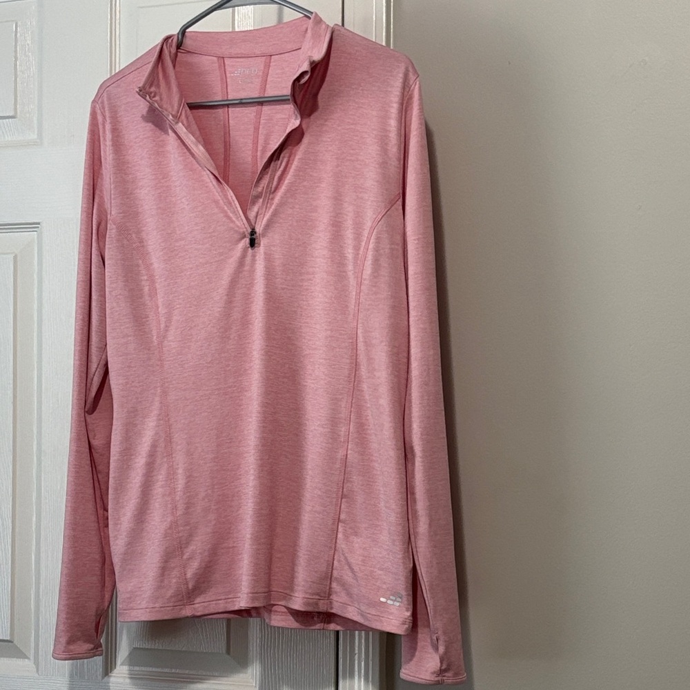 BCG Women's Light Pink Quarter-Zip Sweatshirt